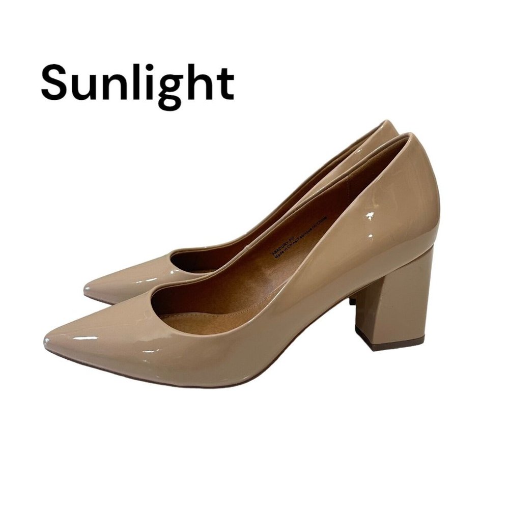New Abound Nordstrom Block Heel Nude Patent Abadury H Gem